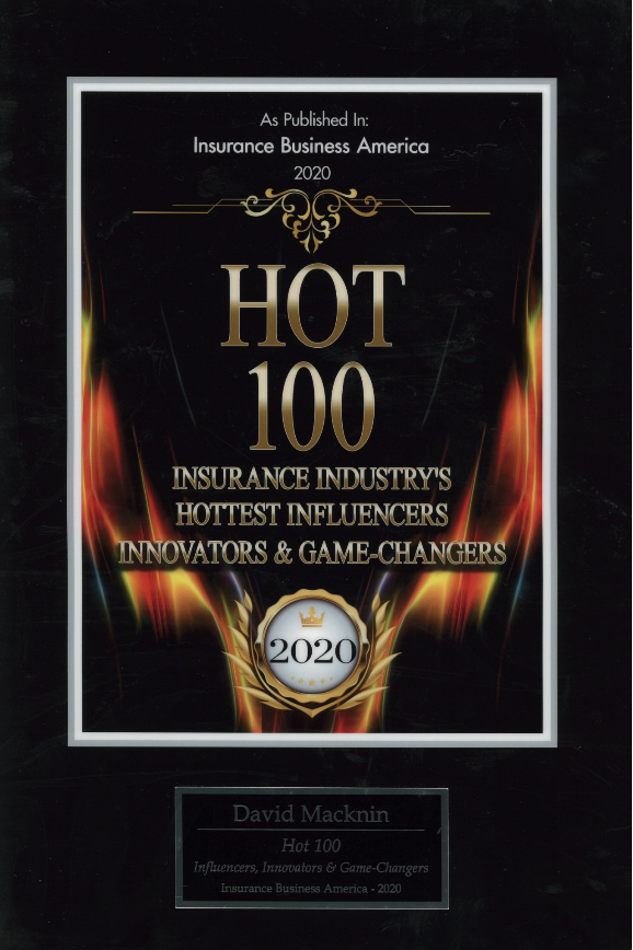 Insurance Business America Hot 100 award seal, 2020